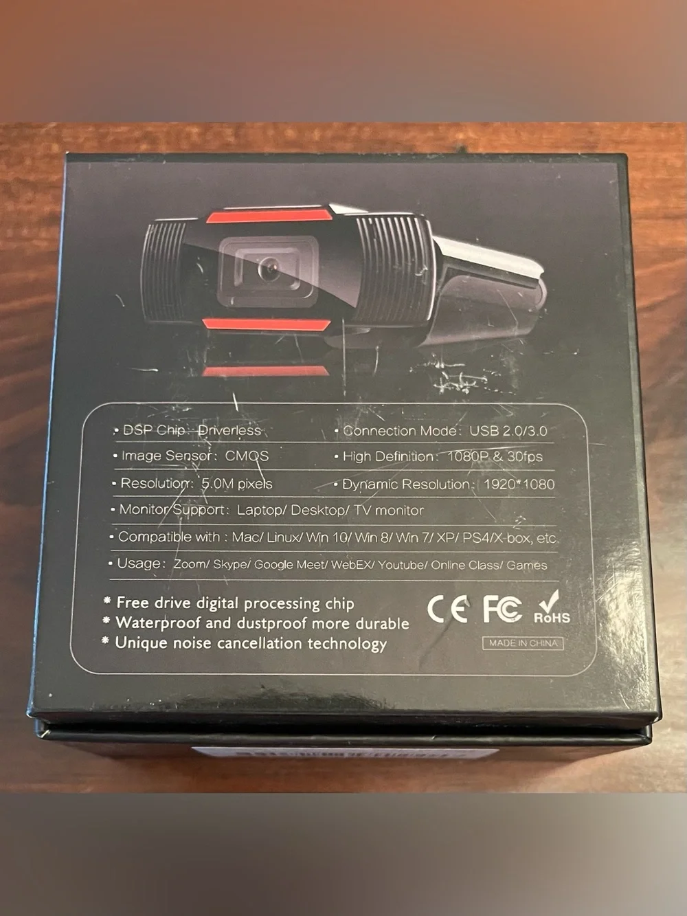 SANOXY 1080P Full HD External Webcam + Built-In Microphone